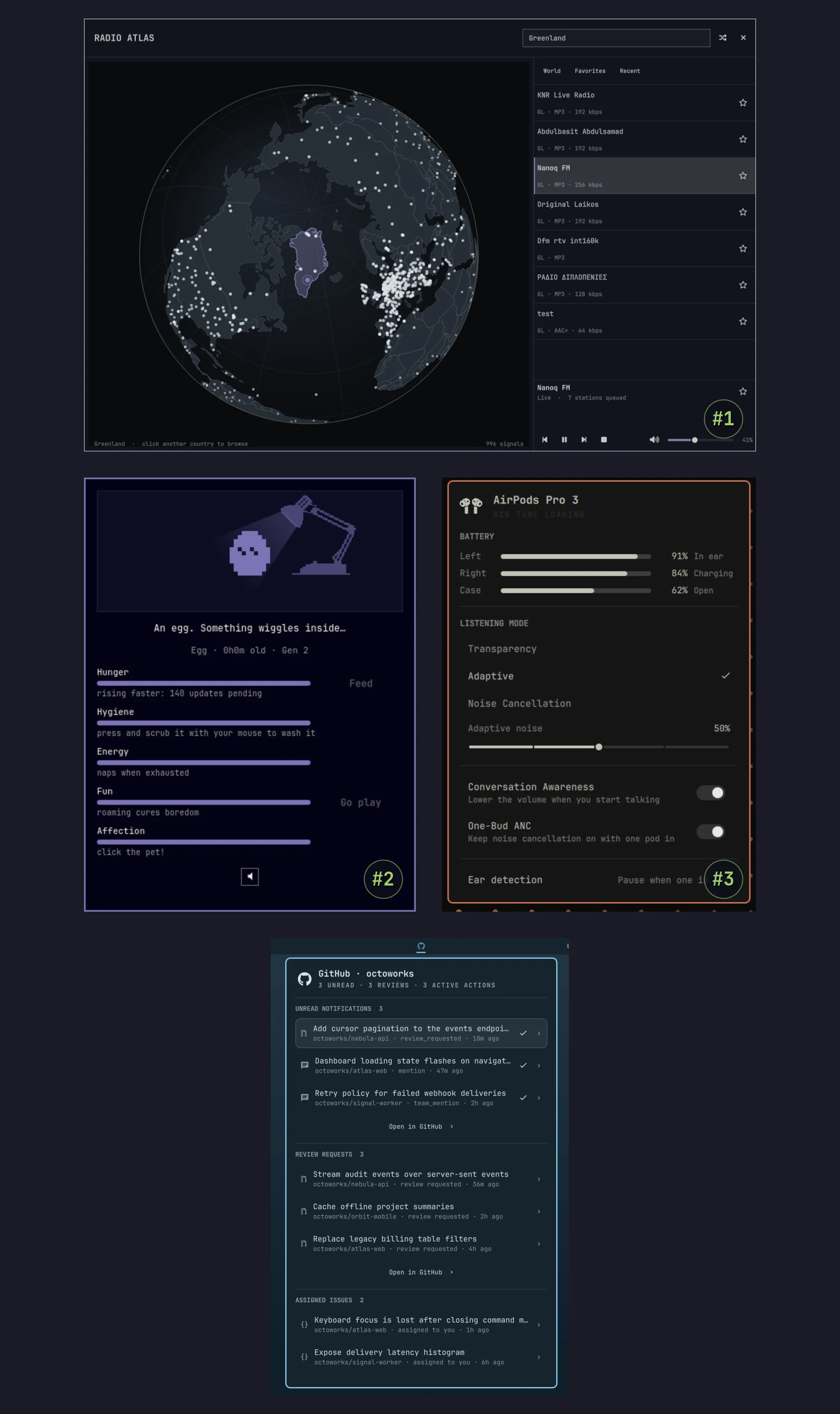 Radio Atlas, Omagotchi, AirPods ve GitHub